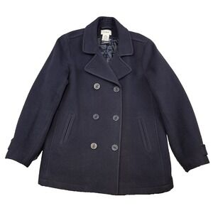 L.L.Bean Peacoat Womens 18 Wool 3M Thinsulate Blue Bellandi Winter Coat